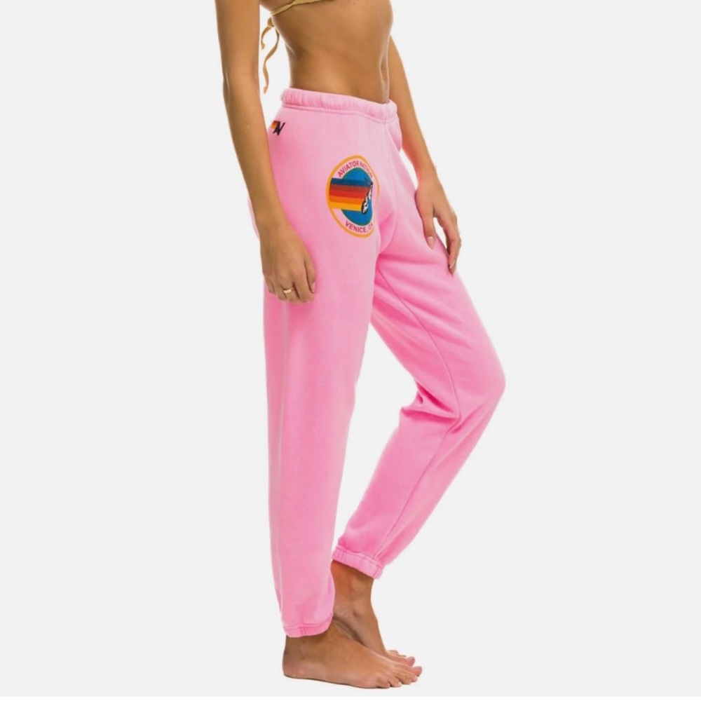AVIATOR NATION SWEATPANTS - NEON PINK Size M